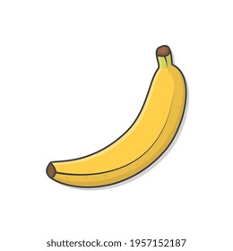 Banana Vector Icon Illustration. Banana Flat Icon