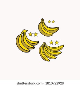 Banana vector icon isolated , banana fruits Logo Template  illustration 