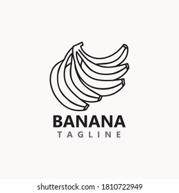 Banana vector icon isolated , banana fruits Logo Template  illustration 