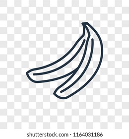 Banana vector icon isolated on transparent background, Banana logo concept