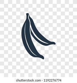 Banana vector icon isolated on transparent background, Banana transparency logo concept
