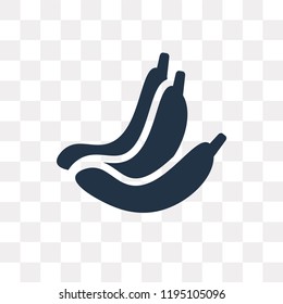 Banana vector icon isolated on transparent background, Banana transparency concept can be used web and mobile