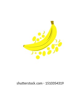 banana vector icon logo design template