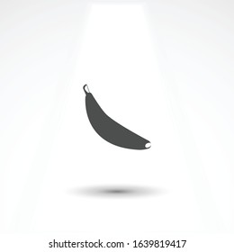 Banana vector icon on white background 