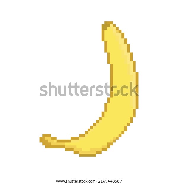 Banana Vector Icon Pixel Art 8 Stock Vector (Royalty Free) 2169448589 ...