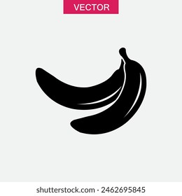 banana vector icon simple flat illustrationon white background..eps