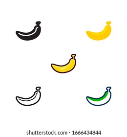 banana vector icon vegetable and fruit