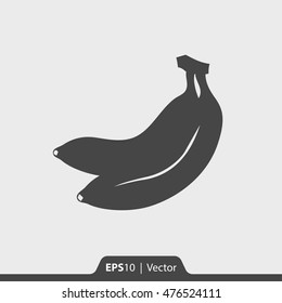 Banana vector icon for web and print