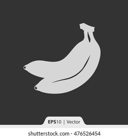 Banana vector icon for web and print