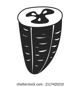 Banana vector icon.Black vector icon isolated on white background banana.