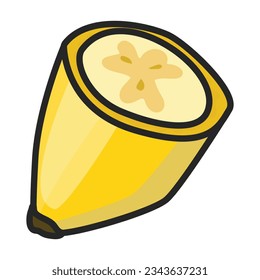 Banana vector icon.Color vector icon isolated on white background banana.