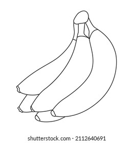 Banana vector icon.Outline vector icon isolated on white background banana.