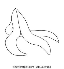 Banana vector icon.Outline vector icon isolated on white background banana.