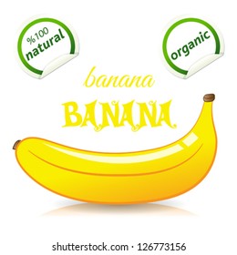 Banana - vector, illustration
