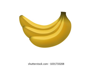 ?Yellow banana, vector, illustration, background