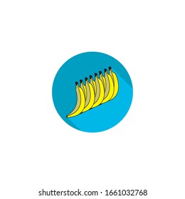 Banana vector illustration. Banana cartoon character logo, fruit icon concept white isolated.
