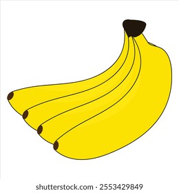 Banana vector illustration for creative projects.