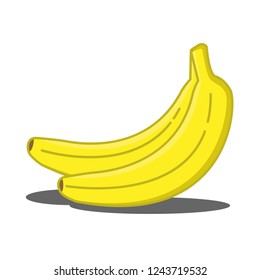 Banana Vector Illustration Shadow Stock Vector (Royalty Free ...