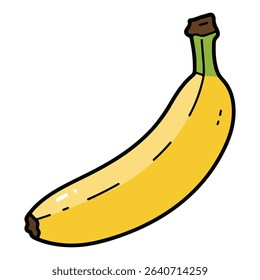 Banana vector illustration, simple design