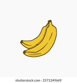 banana vector illustration, white background