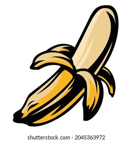Banana vector image with e sport logo mascot style, this masculine and cool image is perfect for logos or elements for your projects or presentations