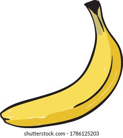 banana vector, isolated flat banana icon, banana icon