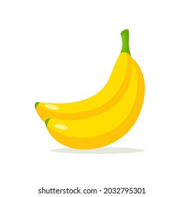 Banana vector. banana isolated on a white background. banana vector illustration.