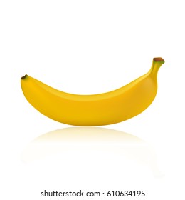 Banana vector isolated on white background, illustration.