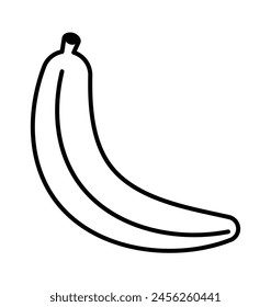 Banana vector isolated in a simple minimalism art style