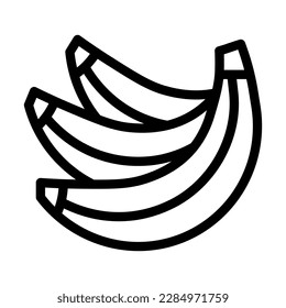 Diseño de iconos de línea de vector de banana