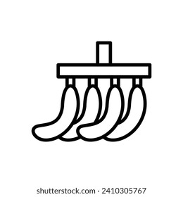 Diseño de iconos de línea de vector de banana