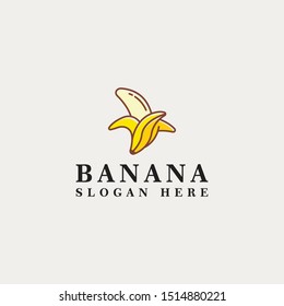 banana vector logo icon template