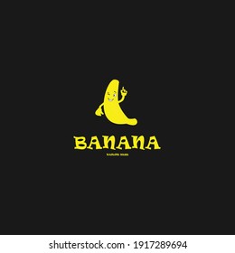 Banana vector logo icon template