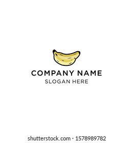 Banana vector logo illustration isolated on white background