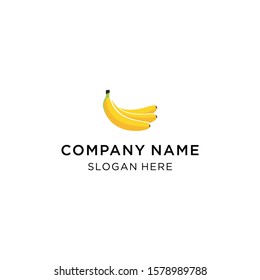 Banana vector logo illustration isolated on white background