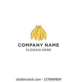 Banana vector logo illustration isolated on white background