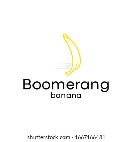 Banana vector logo look like a boomerang ideas