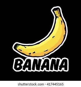 Banana vector logotype.