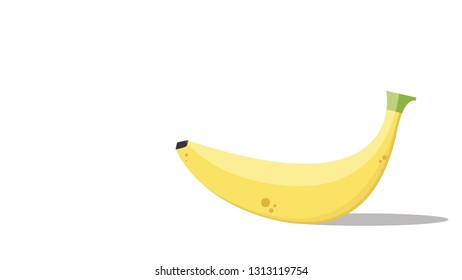 Banana vector on white background. free space for text. wallpaper. copy space.