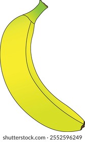 banana vetor. uma banana sobre fundo branco. banana isolada sobre branco