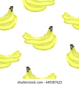 Banana vector seamless pattern