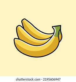 banana vector is suitable for printing in the dikaos or objectified glass and others