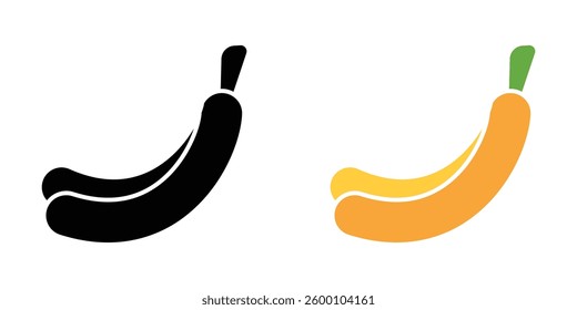 banana web vector icons set