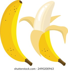 Banane mit und ohne Schale