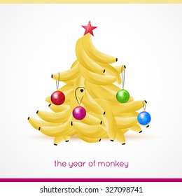 Banana xmas tree