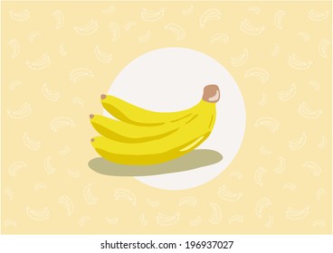 banana and yellow background