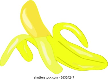 banana with yellow peel