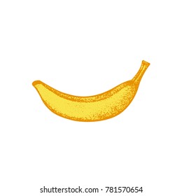 banana with yellow spots vector draw
