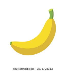 
Banana. Ilustração do vetor de frutas tropicais amarelas. Comida saudável.