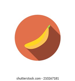 banana,Flat style with long shadows 